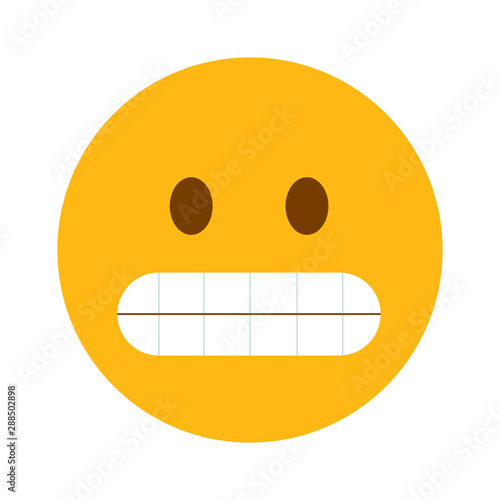 Grimacing emoji face vector