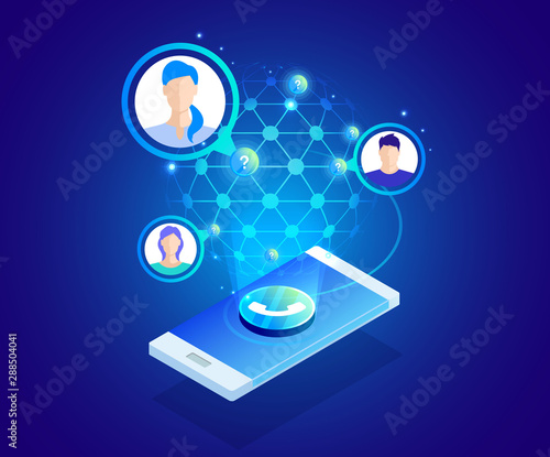 Vector template for website and app. Customer, client care and s