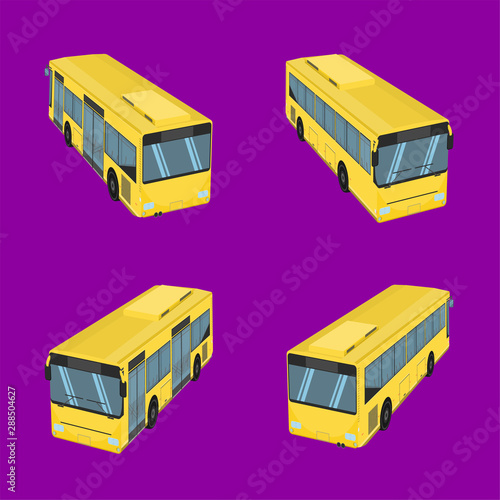 3d top view the bus driver fare passenger autobus omnibus coach rail bench chair stool armchair seat mattress bolster hassock pad vector illustration eps10