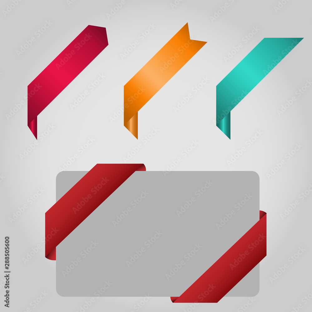 set of label ribbon banner set of label ribbon banner