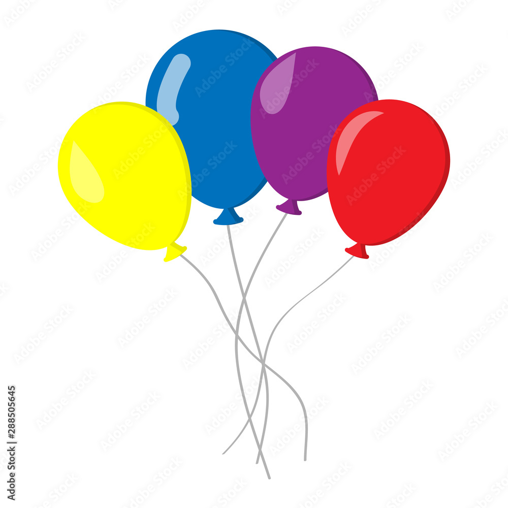 set of colorful  balloons