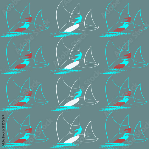 Illustrations on theIllustrations on the theme of windsurfing and summer. theme of windsurfing and summer.