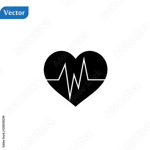 heartbeat icon on the white background. illustrtion eps10
