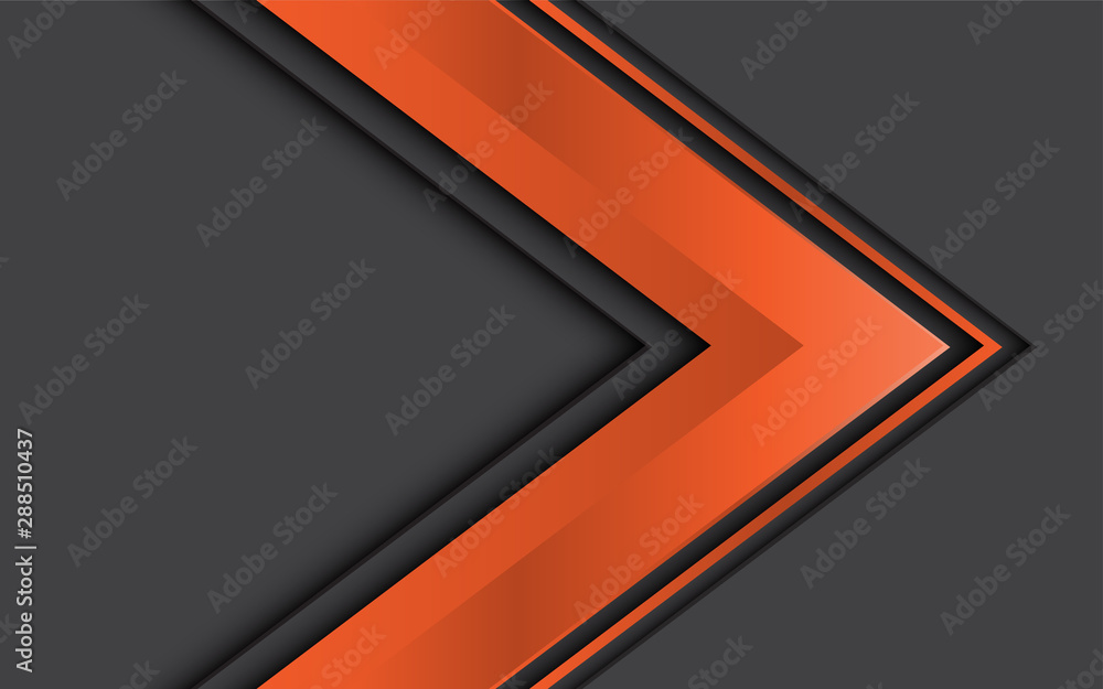 Abstract orange arrow direction on grey design modern futuristic background vector illustration. Abstract orange arrow direction on grey design modern futuristic background vector illustration.