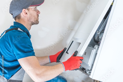 Canvas Print House Heating Unit Repair