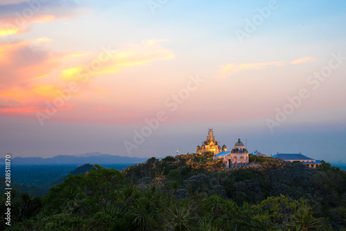 Landscape view of Pranakorn Khiri old public palace in Thailand