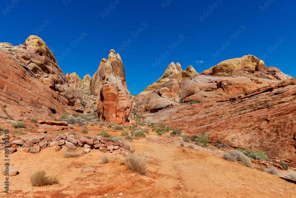Rock formations in Valley of Fire State Park, Nevada USA