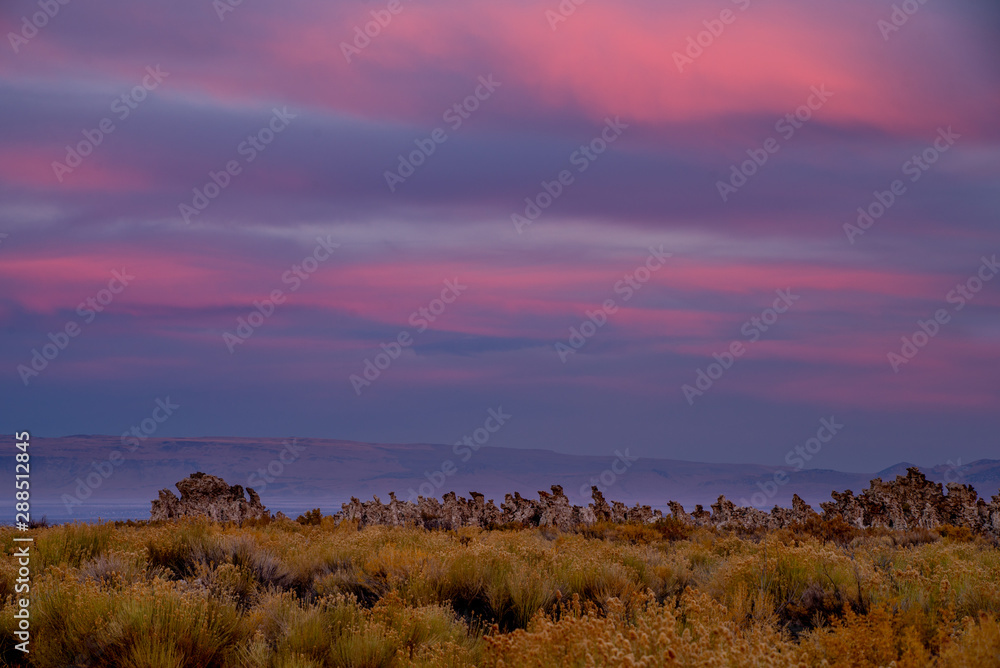 Magic sunset on Mono lake in California, USA Magic sunset on Mono lake in California, USA