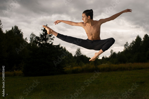 Male dancer jumping