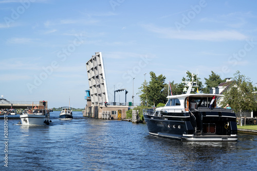 Tableau sur toile bascule bridge over canal in the Netherlands