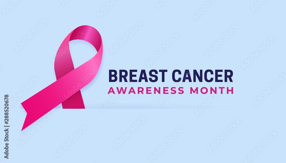 Breast Cancer Awareness Month clean poster background template design. Pink ribbon vector illustration paper cut style design Breast Cancer Awareness Month clean poster background template design. Pink ribbon vector illustration paper cut style design
