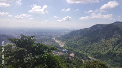 view of mountains and blue sky