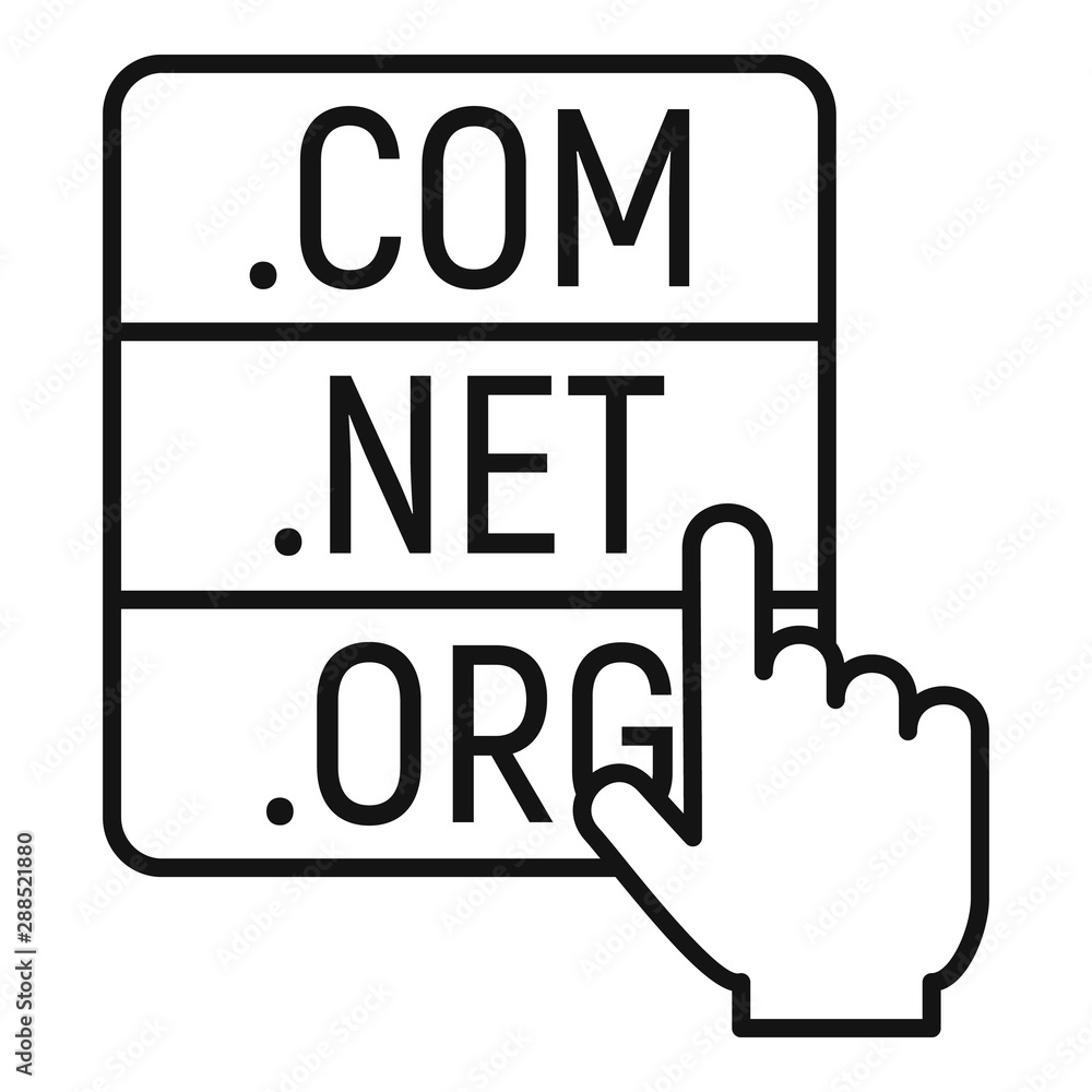 Domain icon. Outline domain vector icon for web design isolated on white background Domain icon. Outline domain vector icon for web design isolated on white background