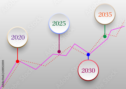 vector Inforgraphic fives year