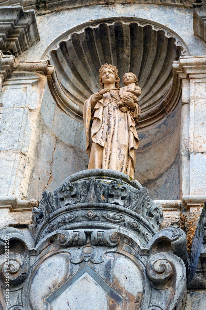 The amazing monastery of Santuari de Lluc (Santuario de Santa Maria de Lluch) is a Catholic monastery on the island of Mallorca. Holy place, the spiritual center of Mallorca, Balearic Islands, Spain.
