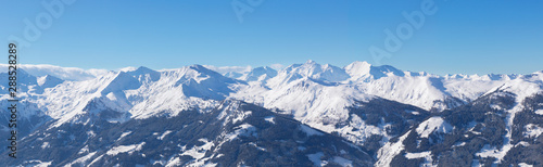 Panorama of winter alps mountains  region Austria