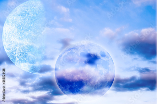 abstract background with planets and clouds like mystical  magic  astrology  universe concepts 