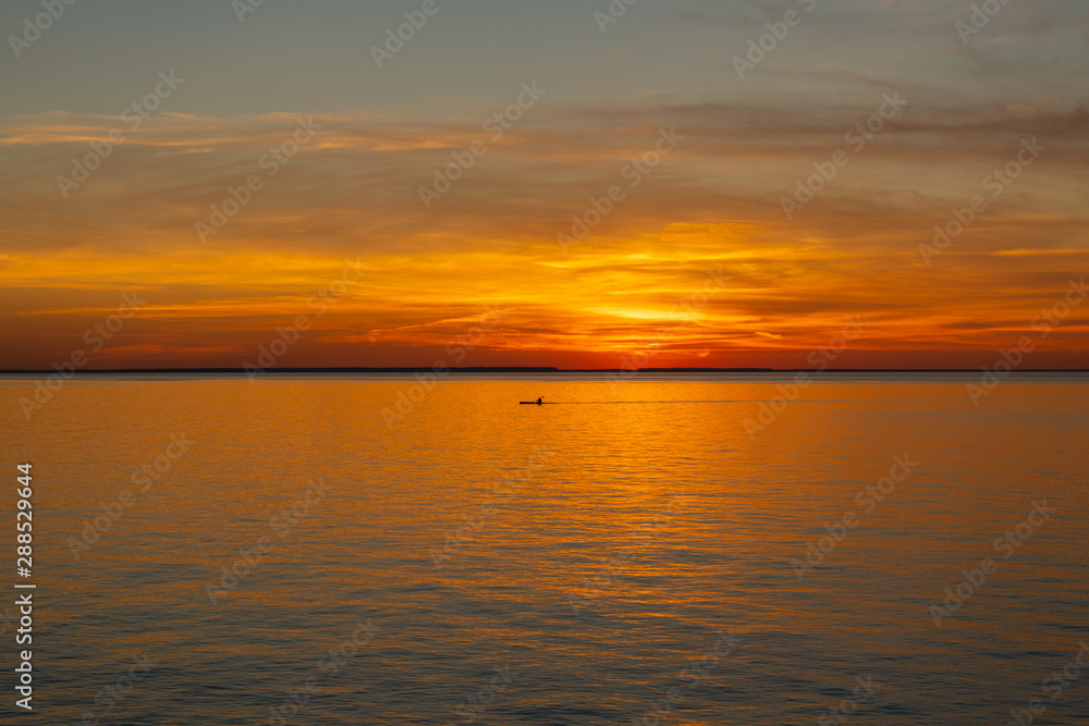 Kayaking into the Sunset over Lake Ontario