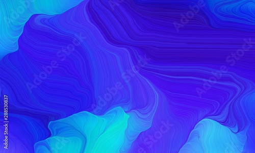 curved contemporary lines waves with medium blue, deep sky blue and dodger blue colors. modern illustration can be used for canvas, poster, graphic or wallpaper
