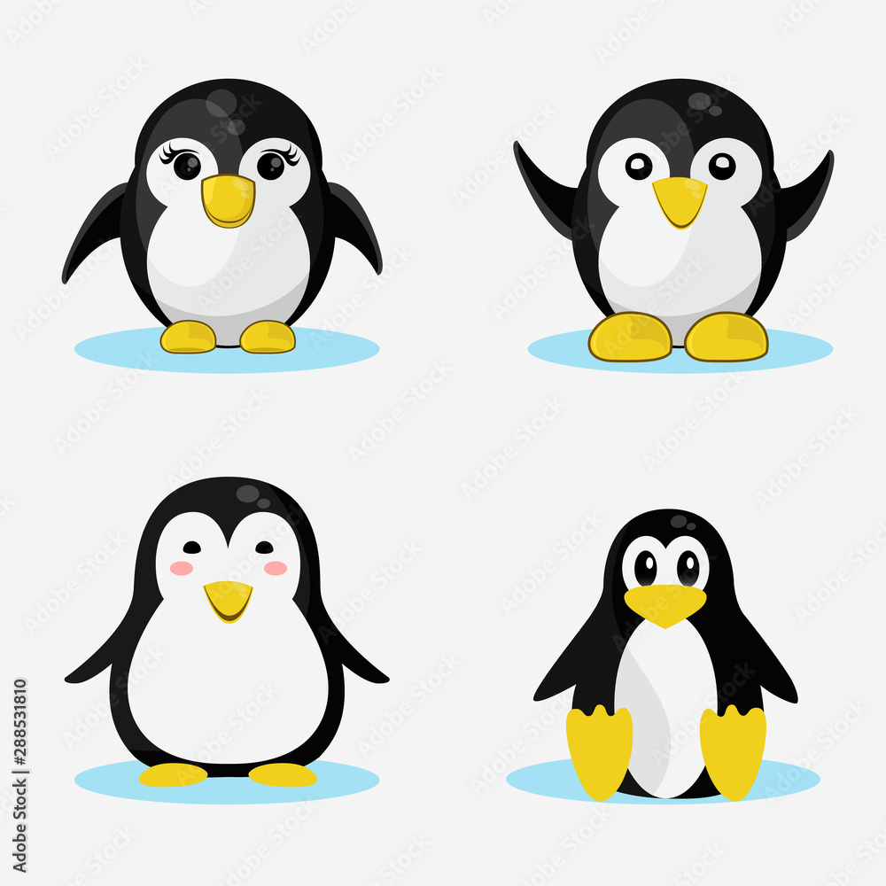 Naklejka premium Simple Penguin clipart vector art