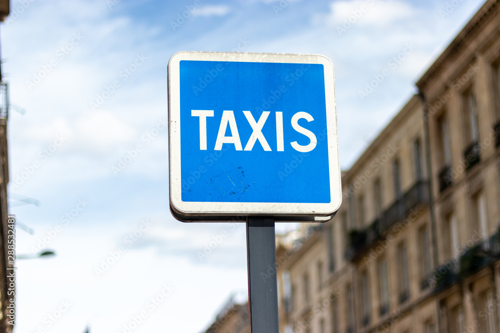 Panneau de signalisation pour Taxis