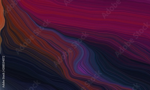curved contemporary lines waves with very dark blue, dark pink and dark moderate pink colors. modern illustration can be used for canvas, poster, graphic or wallpaper