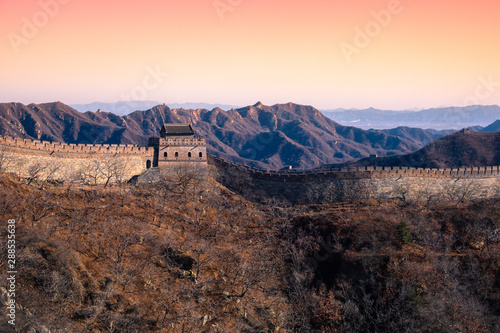 Great wall of china is Landmark at Jinshanling, Beijing