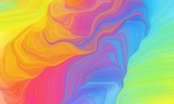 curved lines artwork with pastel orange, corn flower blue and medium purple colors. abstract dynamic background and creative wallpaper art drawing