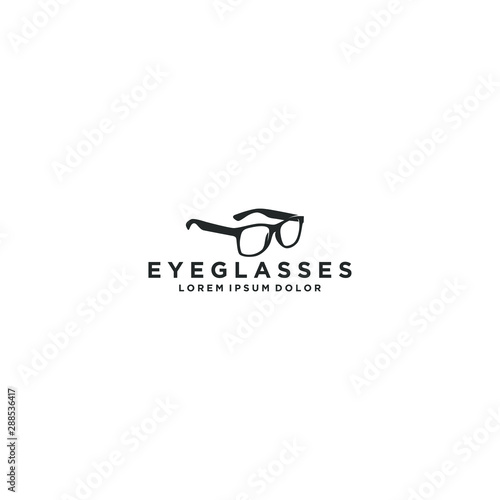 Eyeglasses logo design - modern simple and clean logo eye glass