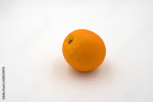 Fresh whole orange fruit healthy isolated on white background