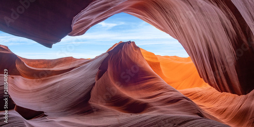 lower antelope slot canyon - background travel concept © emotionpicture