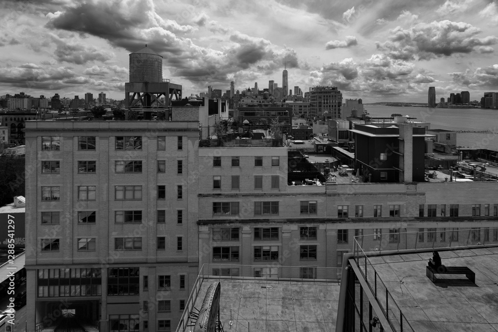 New York Skyline viewed from Whitney Museum rooftop