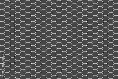 Dark Gray Hexagonal Tile Pattern  Large  Light 