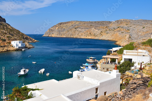 Heronissos bay at the north edge of Sifnos. Cyclades islands, Greece