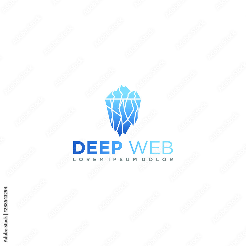 Deep web logo for modern business technology Deep web logo for modern business technology