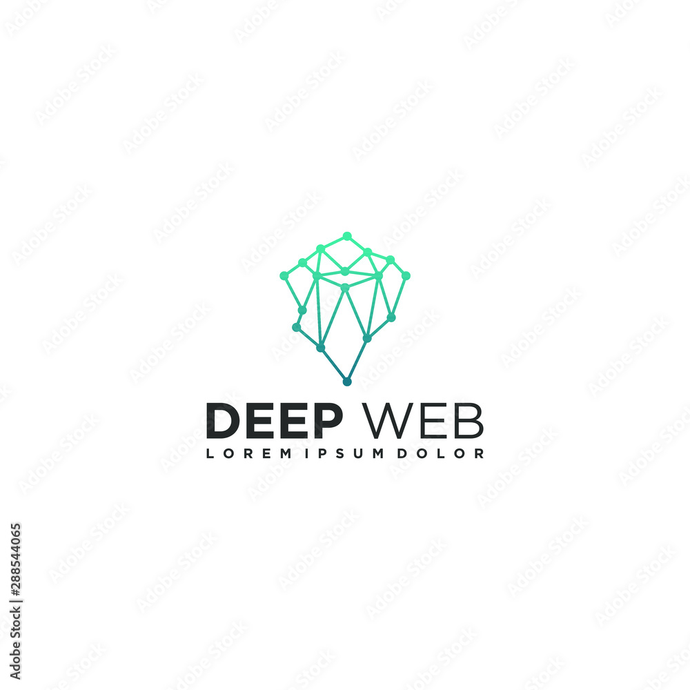 Deep web logo for modern business technology Deep web logo for modern business technology