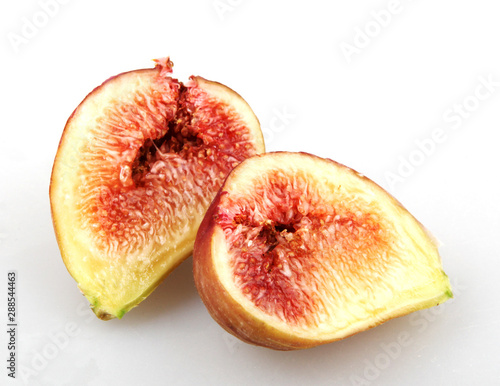 Close-Up Of Fig Against White Background
