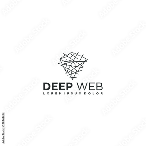 Deep web logo for modern business technology