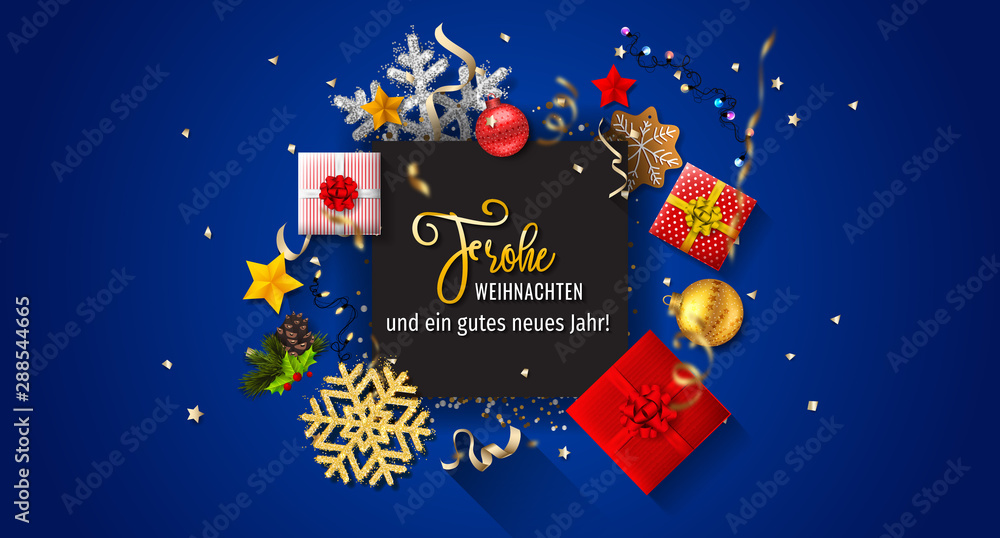 Naklejka premium Weihnachten - Frohe Weihnachten. Weihnachtskarte
