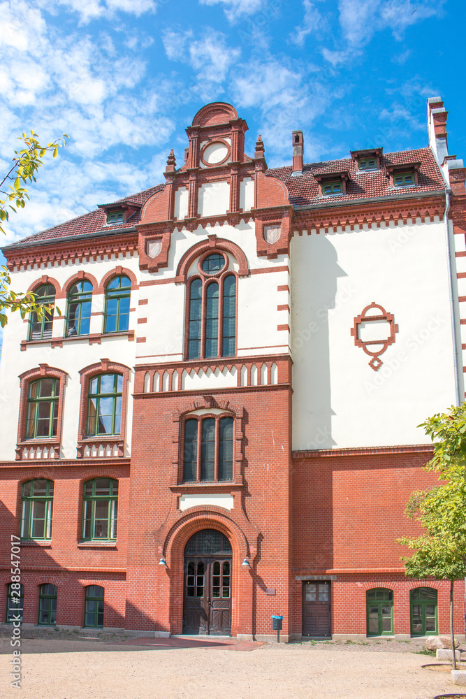 Obraz premium John-Brinckman High School (John-Brinckman Gymnasium) Güstrow Mecklenburg Western Pomerania Germany