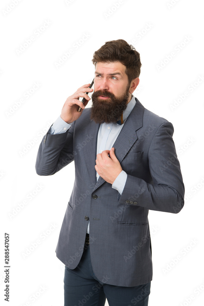 business communication. bearded businessman in formal suit. Agile business. mature man. man speaking on phone. success deal. Business talk. businessman with mobile phone. business blog business communication. bearded businessman in formal suit. Agile business. mature man. man speaking on phone. success deal. Business talk. businessman with mobile phone. business blog