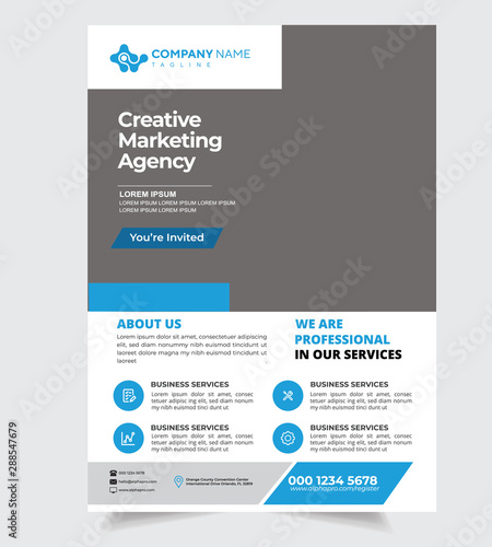 Corporate Flyer design. Business brochure template. Annual report cover. Booklet for education, advertisement, presentation, magazine page. a4 size vector illustration. 