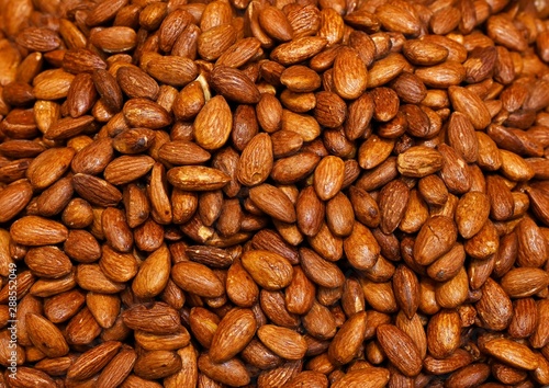 Freshly Roasted Tasty Almonds Background Image