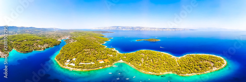 Aerial view of the Hvar island in Croatia