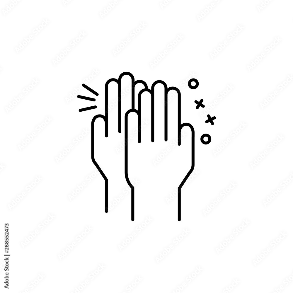 Clap hand friend icon. Element of friendship icon - obrazy, fototapety, plakaty 