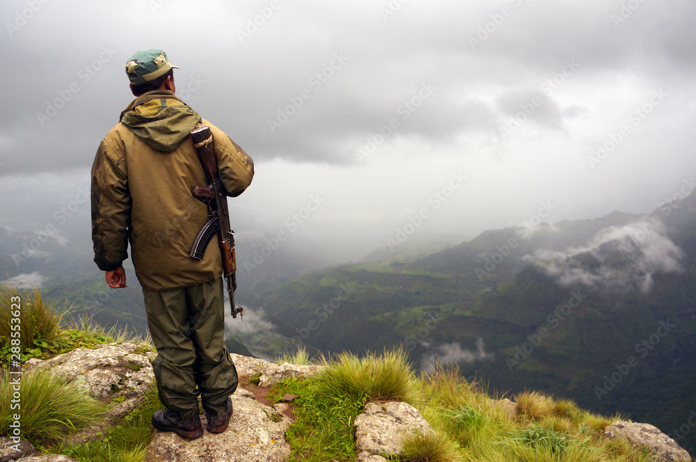 Looking down on the clouds in Simien Mountains National Park, Ethiopia Looking down on the clouds in Simien Mountains National Park, Ethiopia