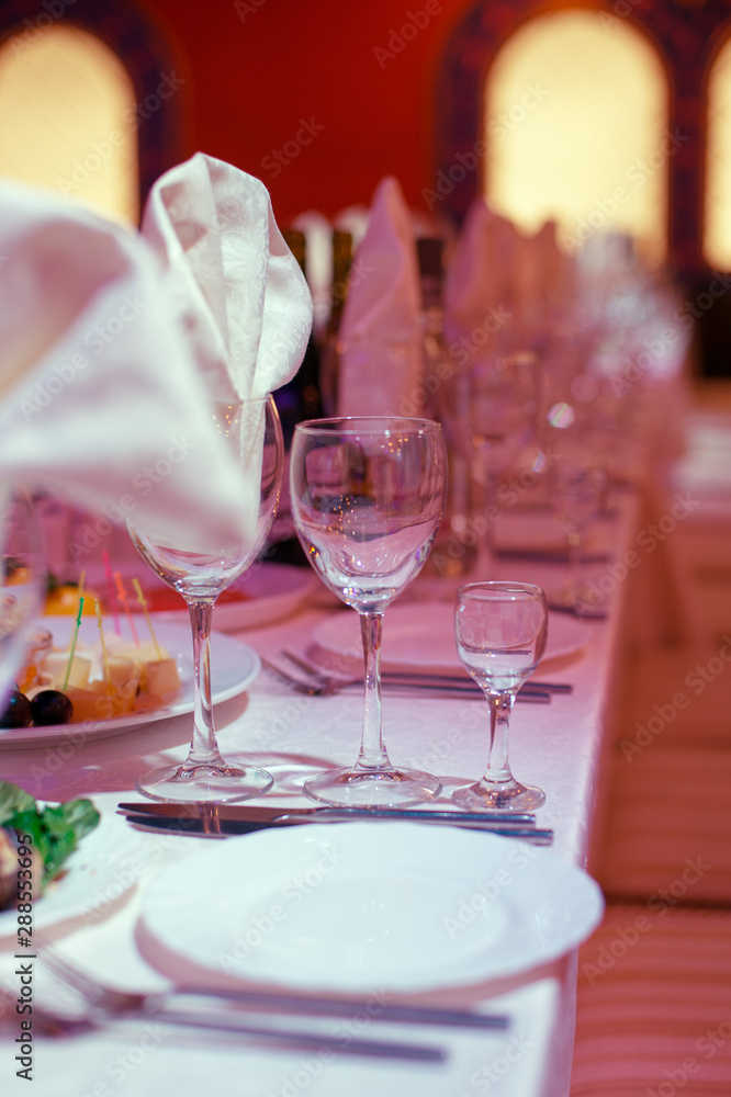 Wedding buffet, table serving Wedding buffet, table serving