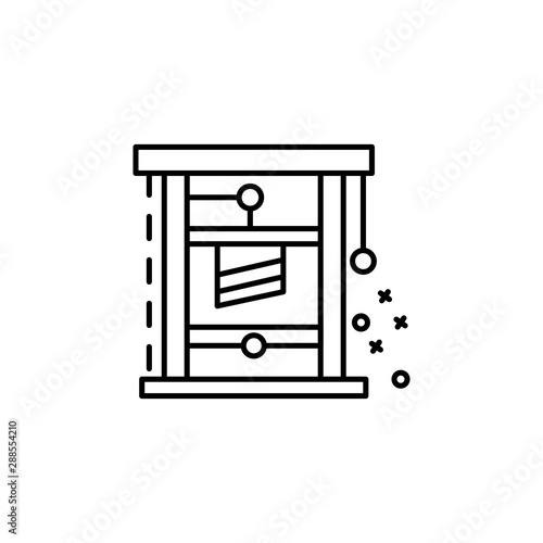 Guillotine death penalty kill icon. Element of history icon