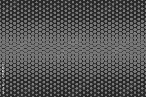 Dark Gray Descending Hexagonal Pattern (Middle Horizontal, Dark)