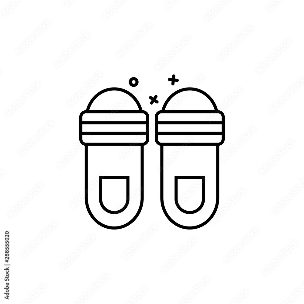 Slippers sandals shoes icon. Element of hygiene icon Slippers sandals shoes icon. Element of hygiene icon